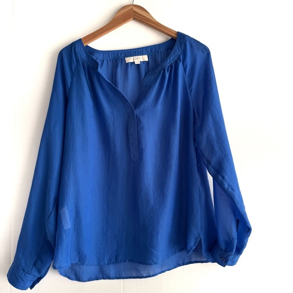 Loft by Ann Taylor Elegant Blue Women's Blouse - Picture 1 of 6